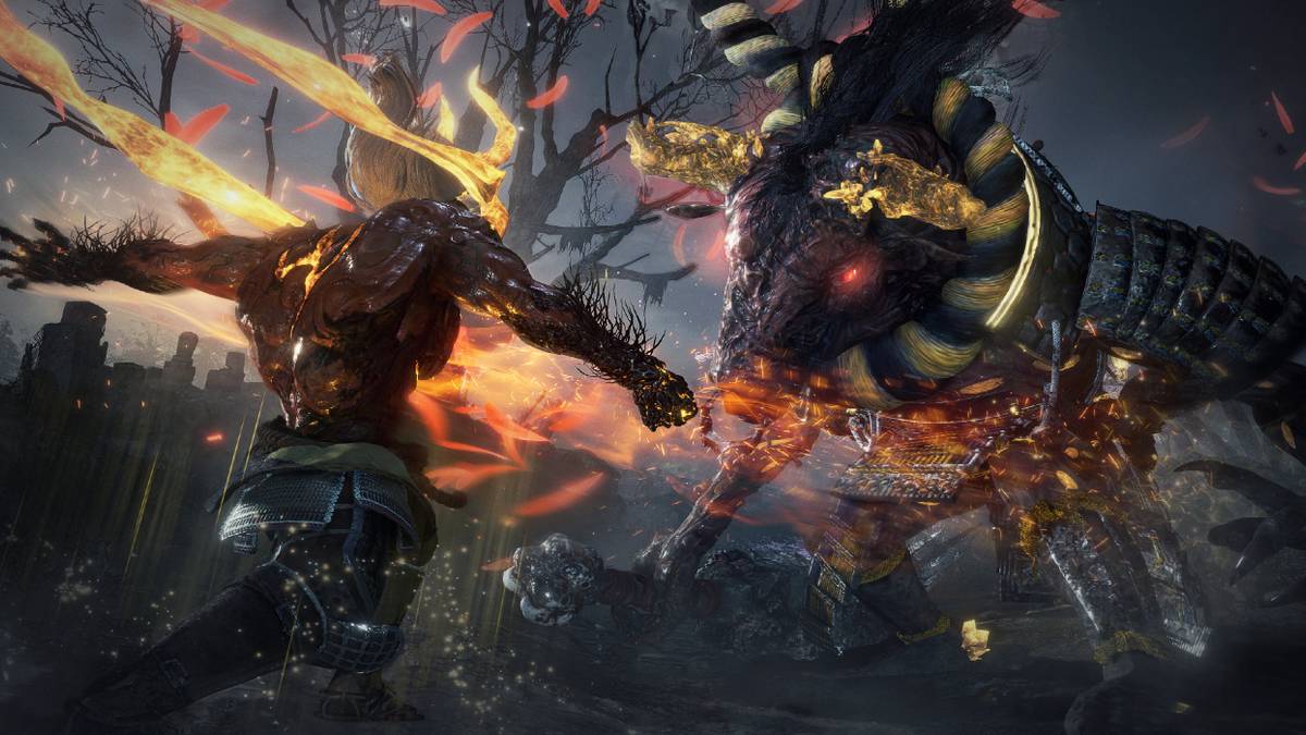 samurai facing nioh 2 boss