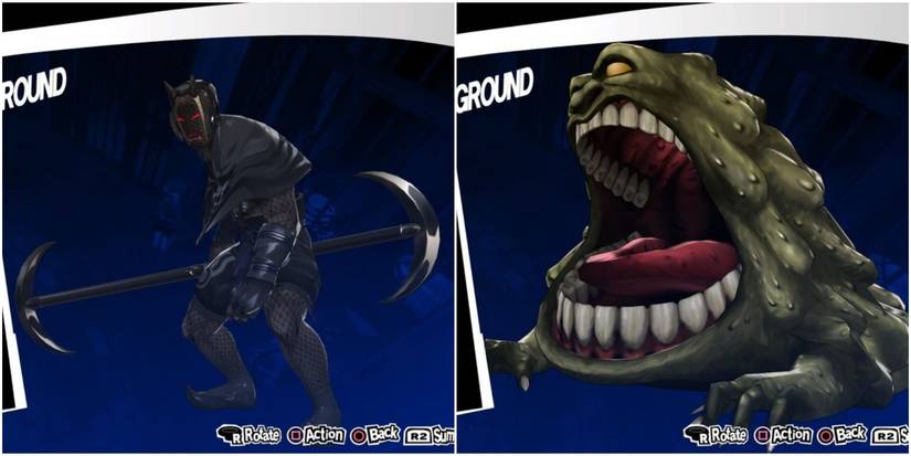 an oni from japanese mythology and a demon from hebrew mythology in persona 5 royal