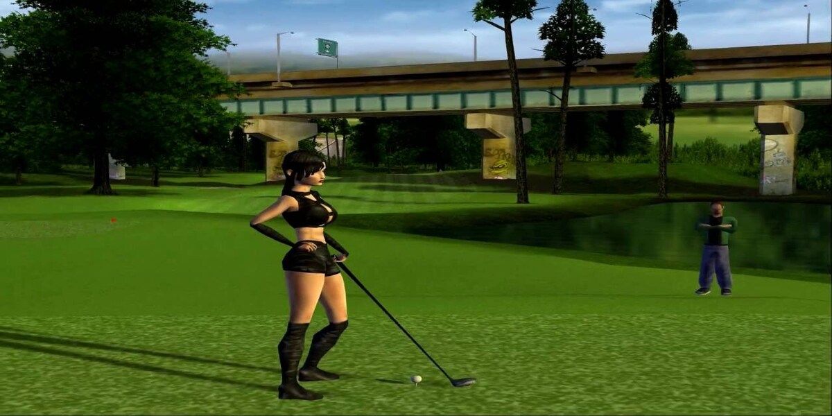 Outlaw Golf - Golfer about to tee off
