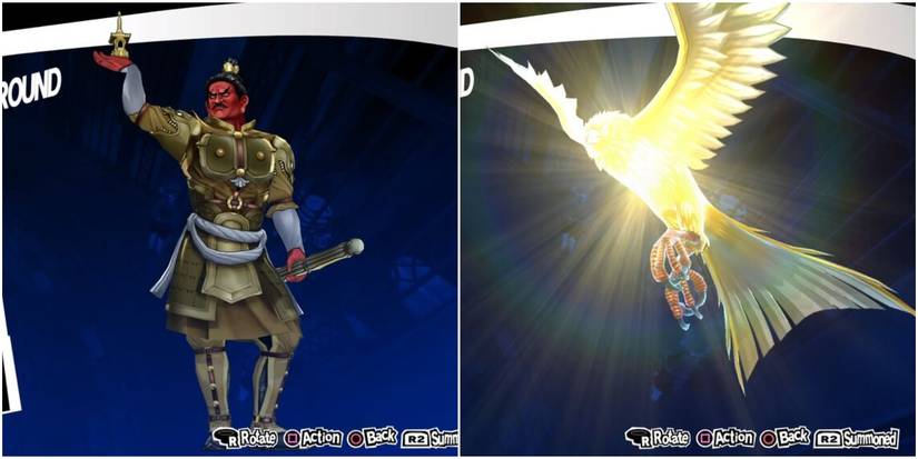 a heavenly king from buddhism and an egyptian god.