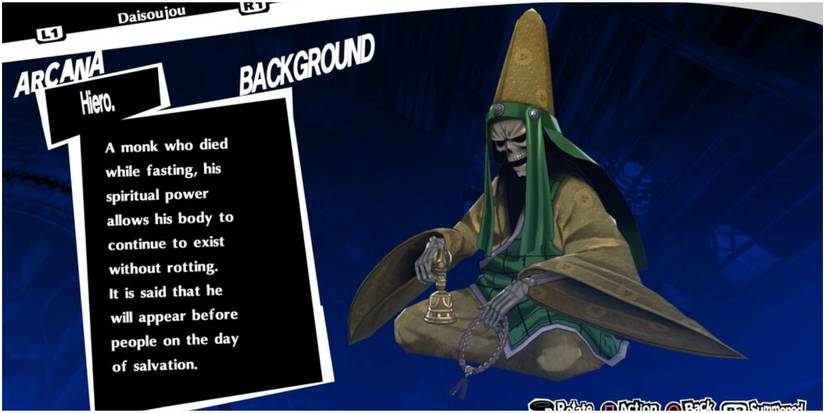 an undead monk in a yellow robe from buddhist mythology