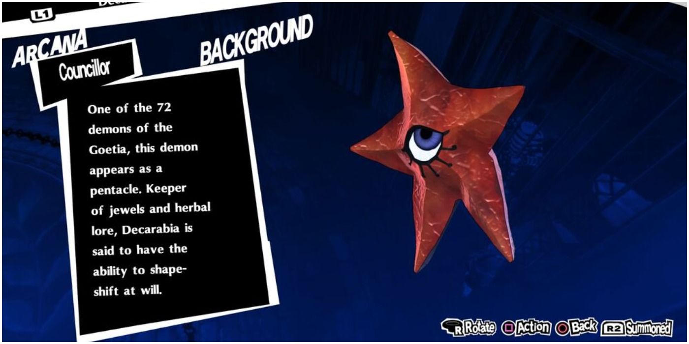 the fool arcana persona as a star shaped demon.