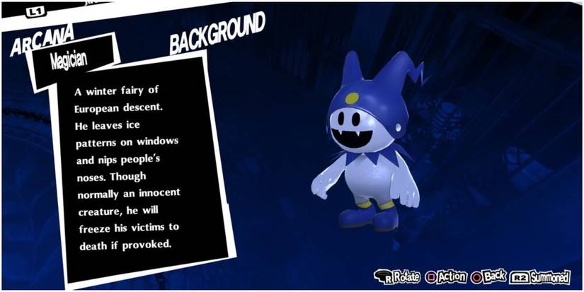 magician arcana persona that is a spirit of winter.