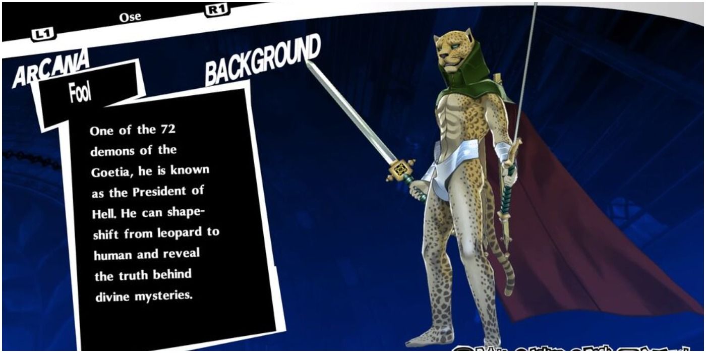 the fool arcana persona demon that is a leopard man.
