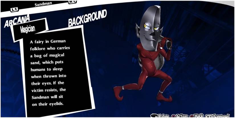 magician arcana persona that's a man with the a crescent moon for a head.