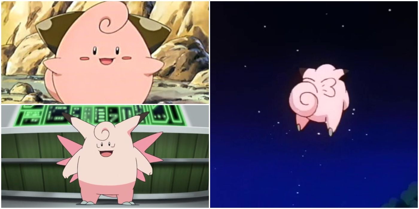the pink pokemon from the tv show that are linked to space.