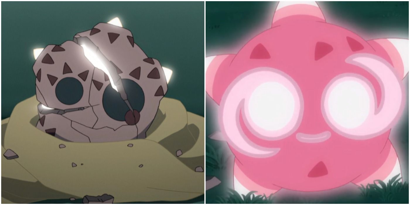 the rock and flying type pokemon in meteor and core forms in the tv show.