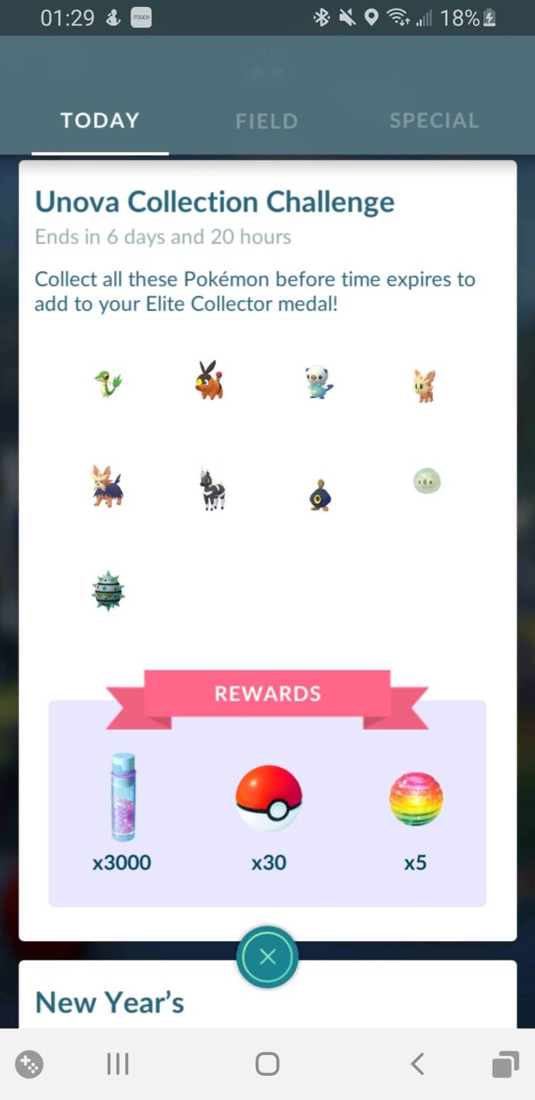 Pokemon GO Unova Collection