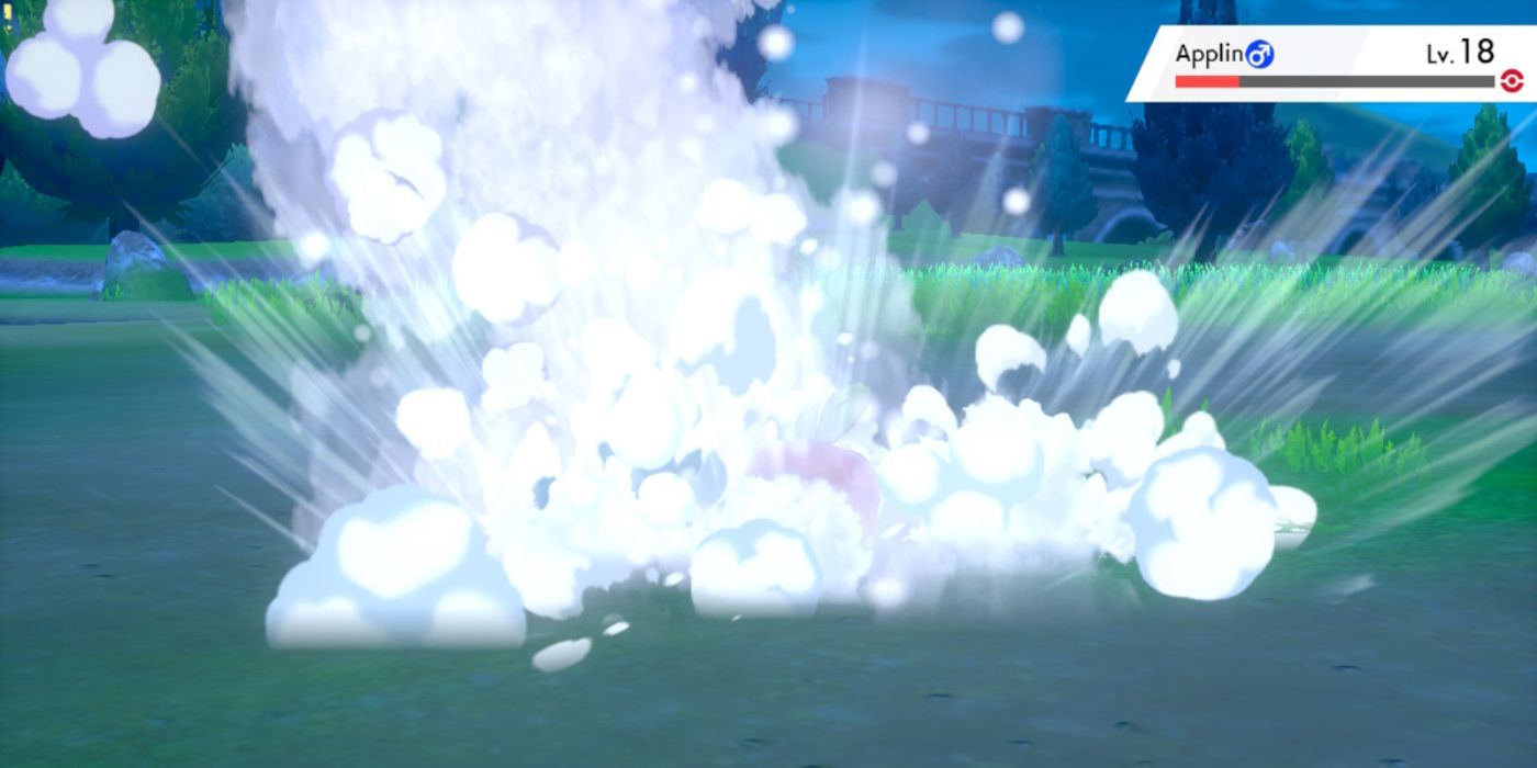 applin hit by avalanche pokemon sword and shield