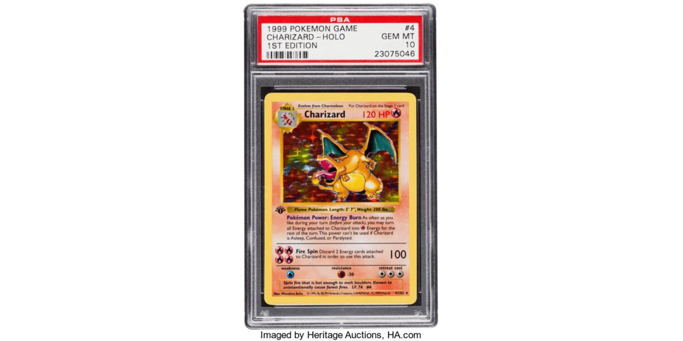 pokemon trading card game holographic charizard first edition auction