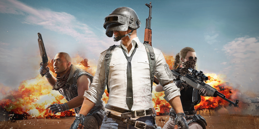 3 characters with weapons