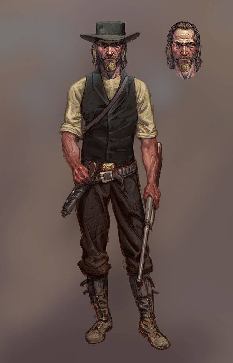 red dead redemption 2 arthur morgan concept art