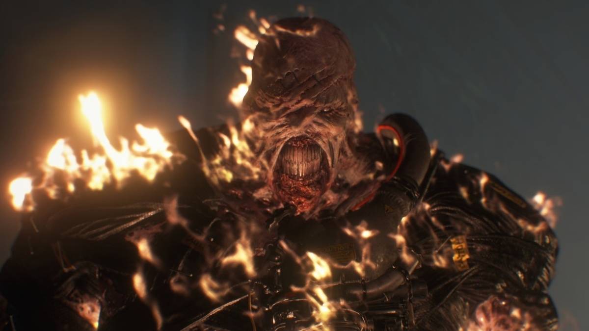 resident evil 3 - nemesis on fire