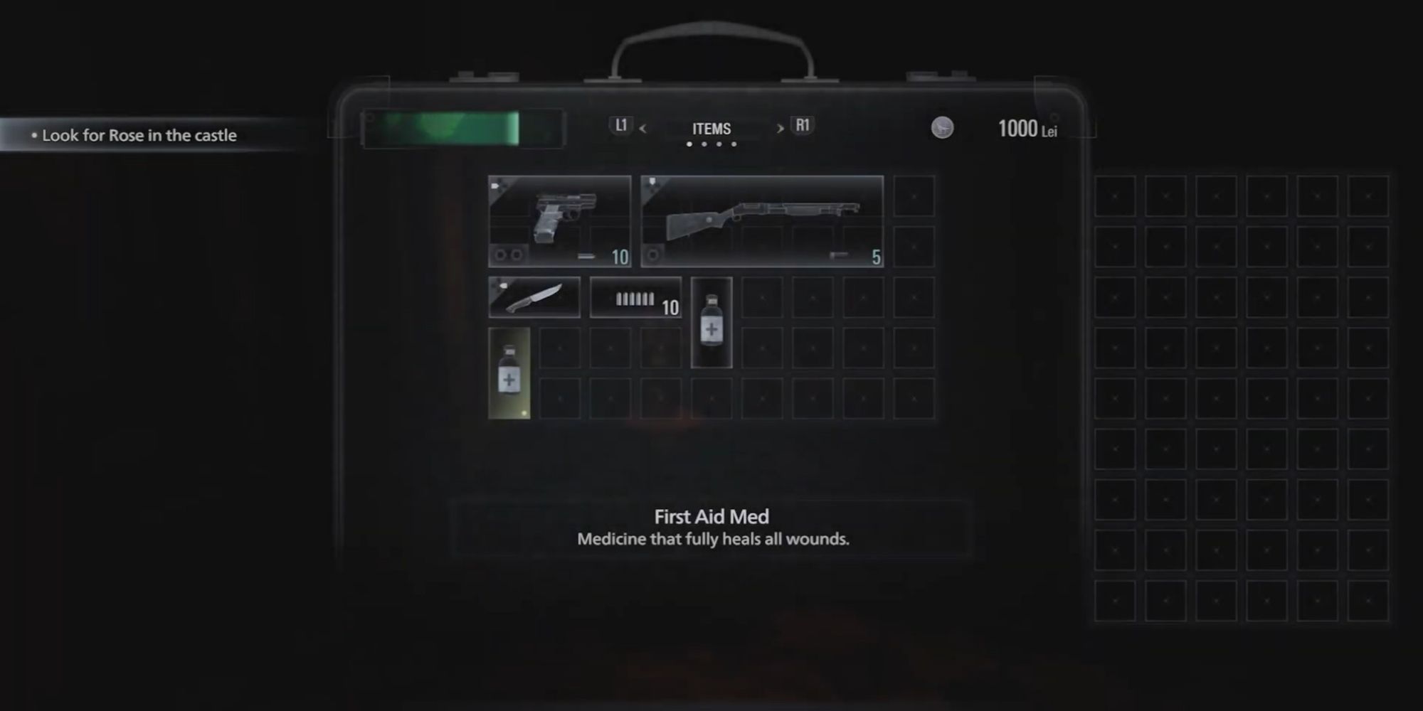 resident evil 8 inventory system re4