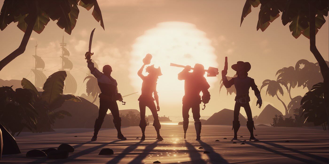 sea of thieves pirate crew celebration