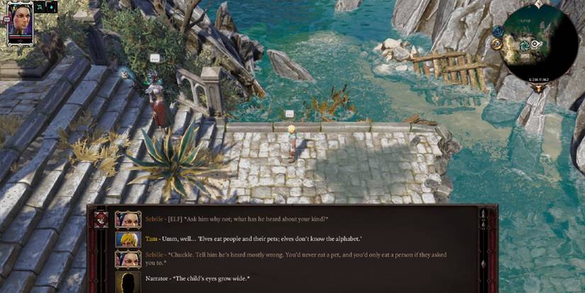 Sebille in dialogue with a child