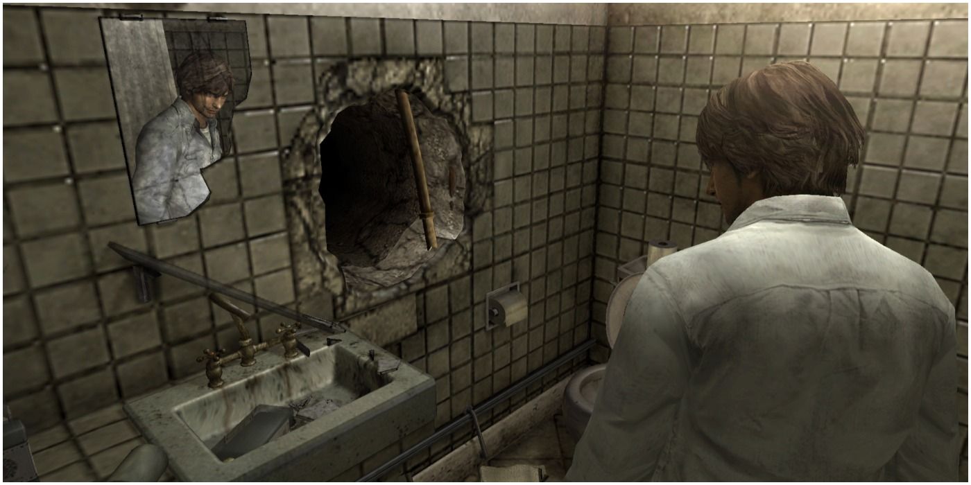 silent hill 4: the room henry looking in mirror