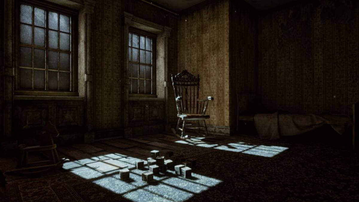 silver chains spooky rocking chair blocks