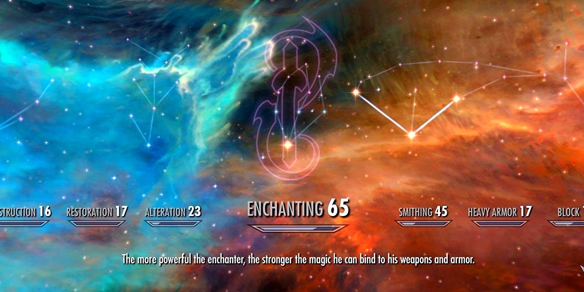 menu showing the enchanting skill in the elder scrolls 5.