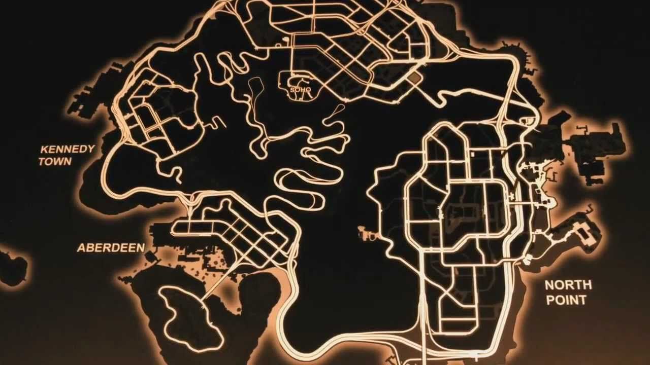sleeping dogs map from the menu screen