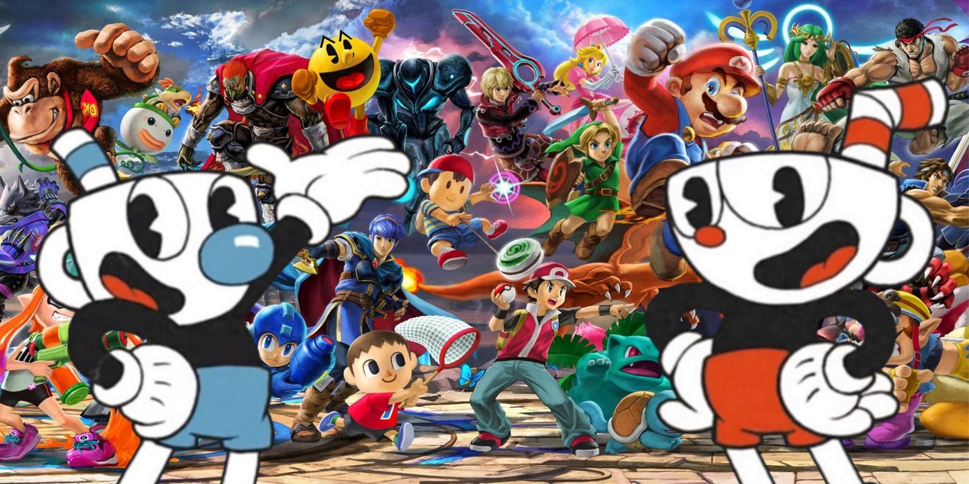 smash bros with cuphead added