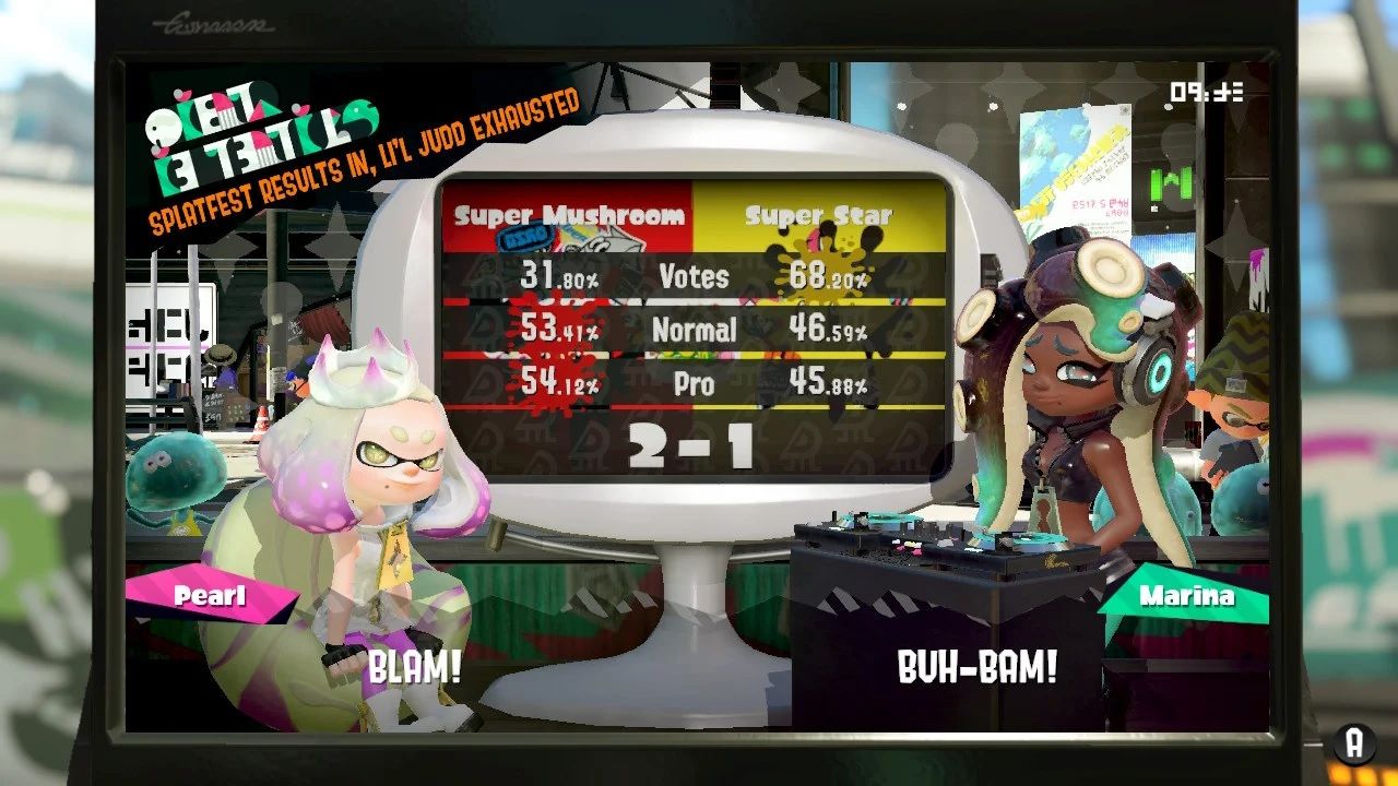 splatoon 2 super mario results