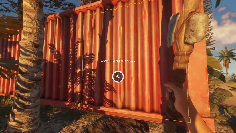 stranded deep crafting a container wall
