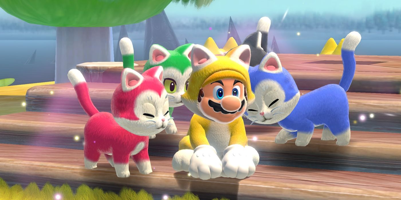 Mario with cats
