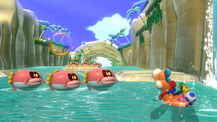 super mario 3d world water level