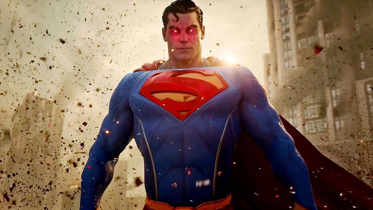 superman clear shot red eyes kill the justice league