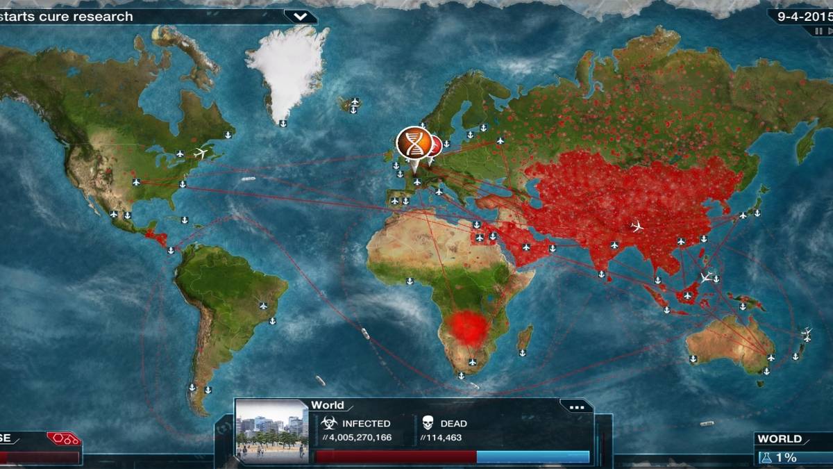 plague inc evolved the cure