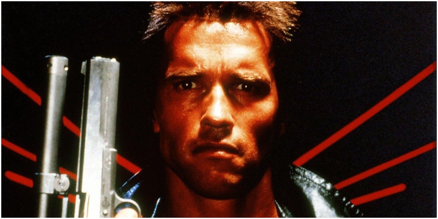 Arnold Schwarzenegger in the terminator movie
