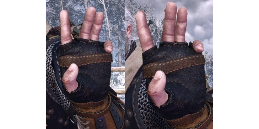 geralt's hand movements when making the quen sign