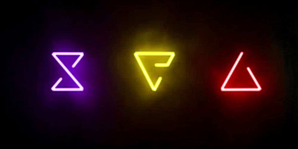 the symbols for three of the five magical signs in the witcher games.