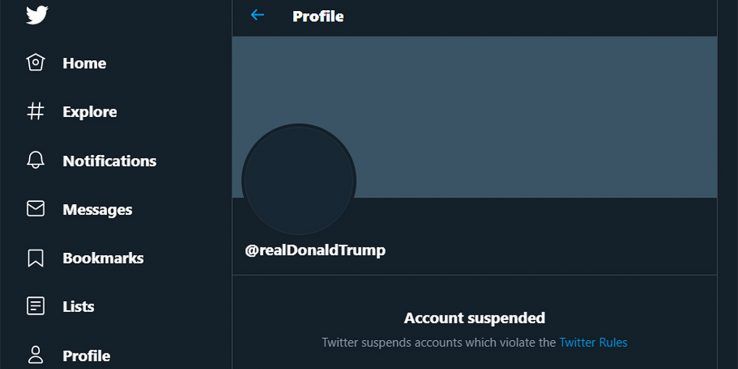 President Trumps suspended Twitter account