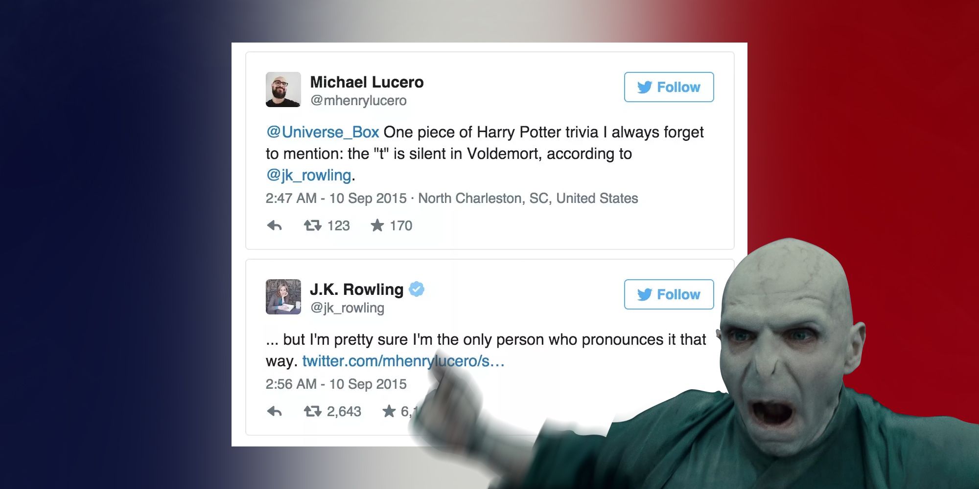 The proper pronunciation of Voldemort's name, according to J.K. Rowling