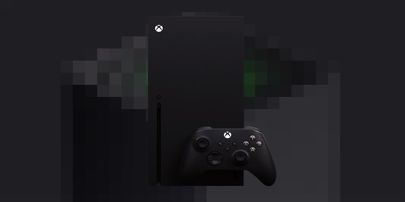 Xbox Series X over blurred background
