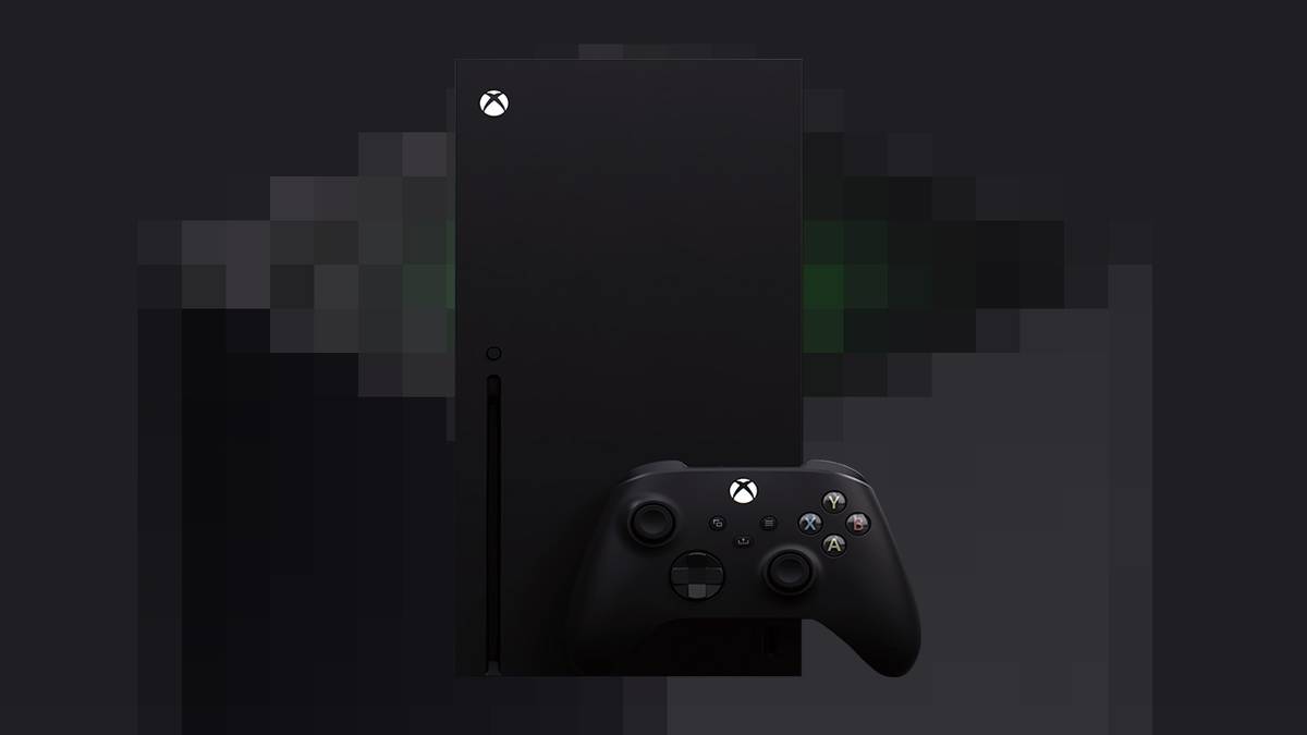 Xbox Series X over blurred background