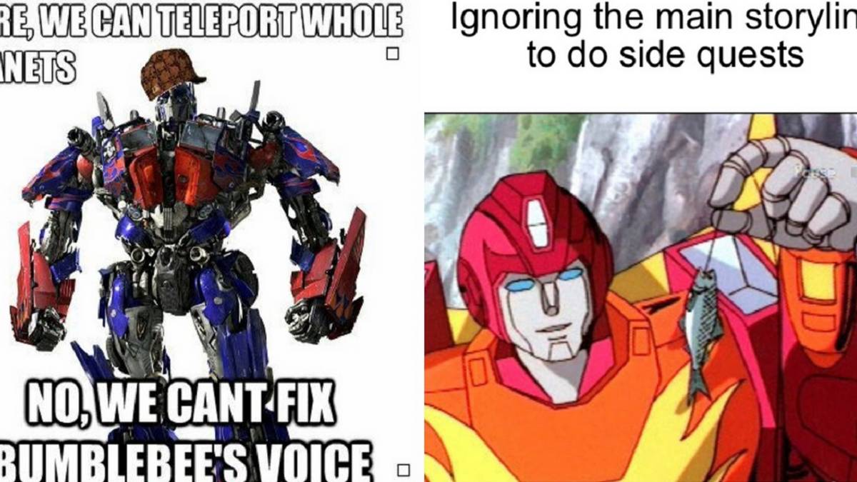 Split image Transformers memes