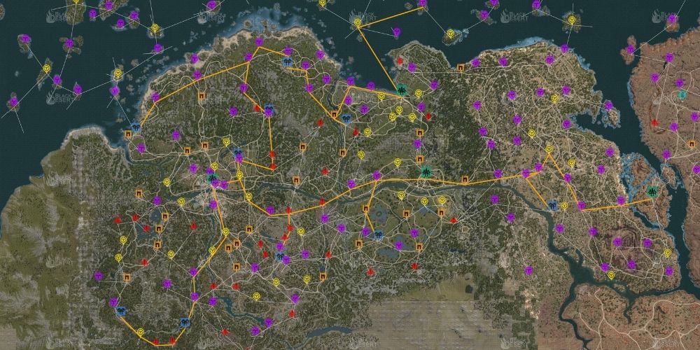 Black Desert Online Node Map