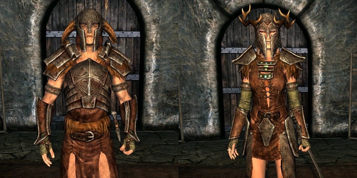 Male & Female Versions Of Ahzidal's Armor Of Retribution From Skyrim