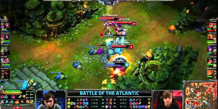 Alex Ich and Mancloud Team Fight in League Of Legends Tournament