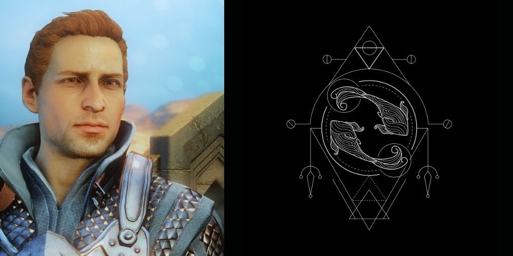 Dragon Age Alistair with Zodiac Emblem