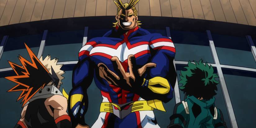 All Might vs Midoriya and Bakugo in My Hero Academia