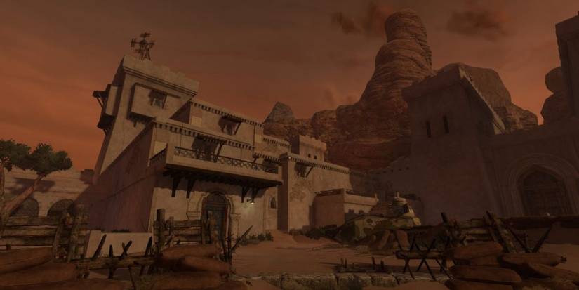 The ruined Al-Mamaru Fortress