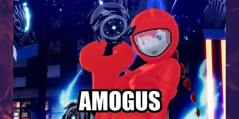 Funny Persona 5 Strikers meme about Among Us