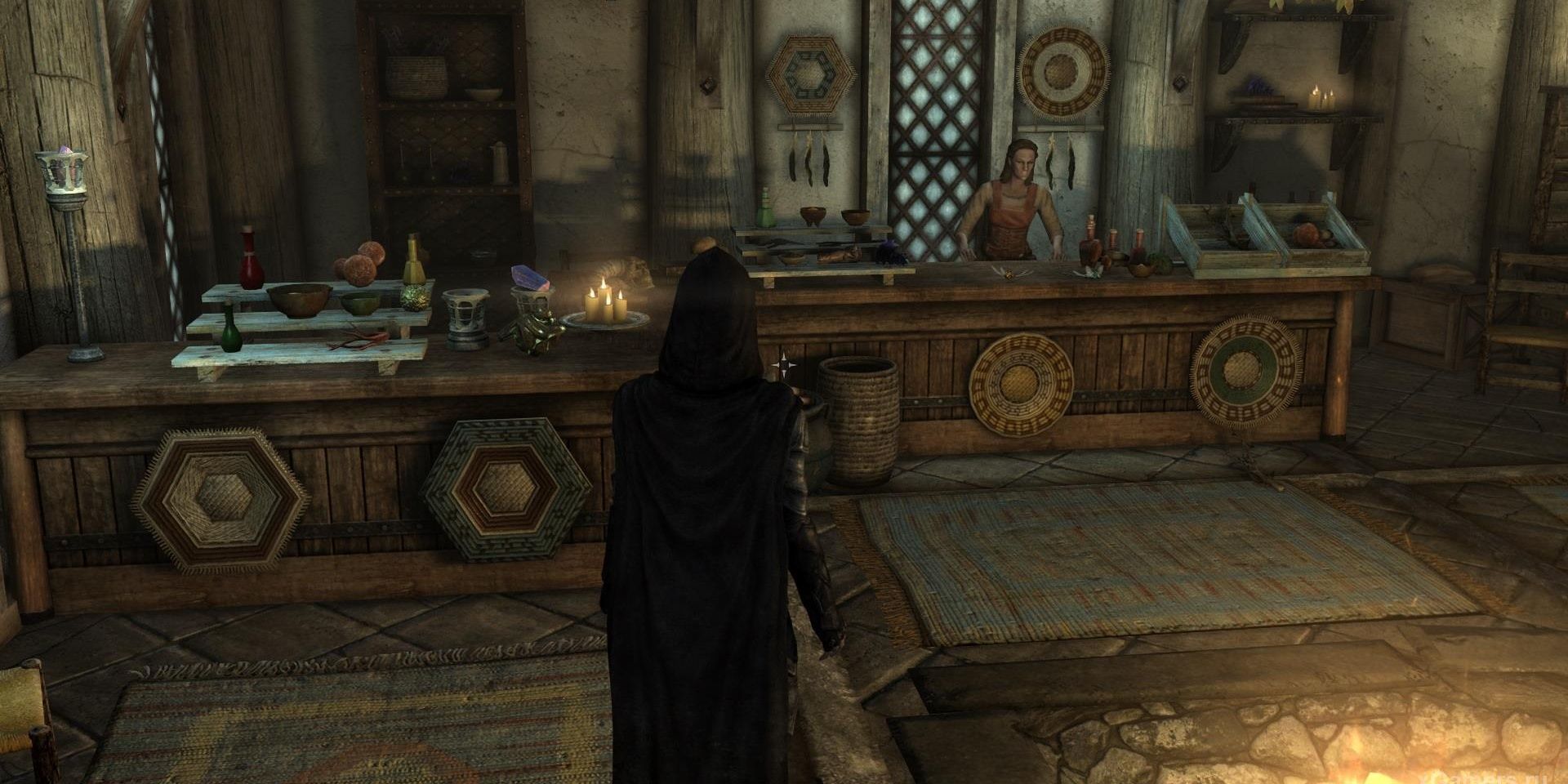 Player Entering Arcadia's Cauldron From The Elder Scrolls V Skyrim
