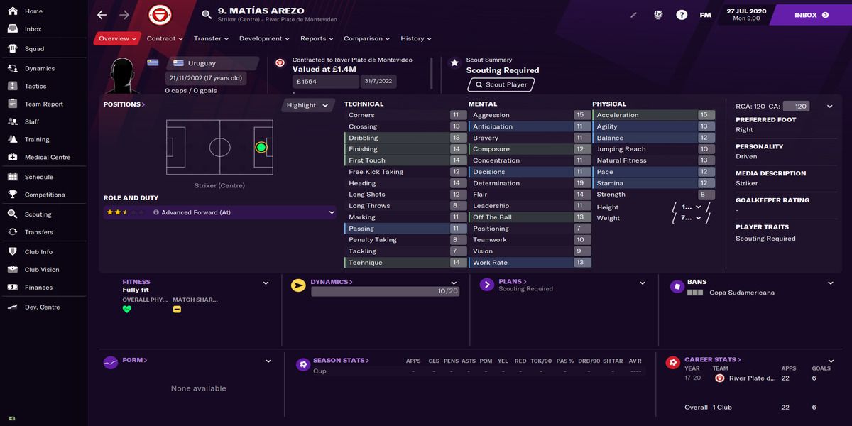 Football Manager 21 - Arezo profile