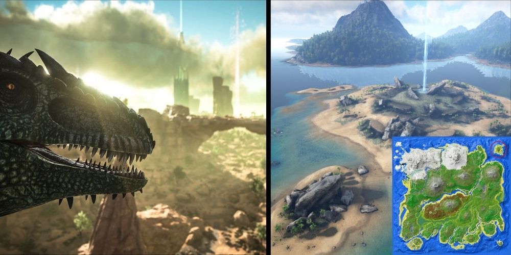 Ark: Survival Evolved Carnivore Island Screenshot with Map Included