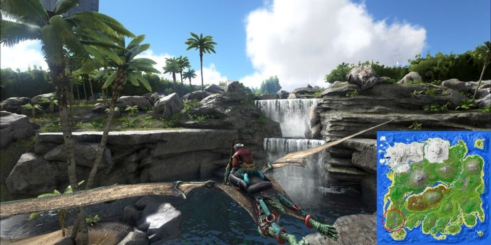 Ark: Survival Evolved Southern Jungle Screenshot with Map Included
